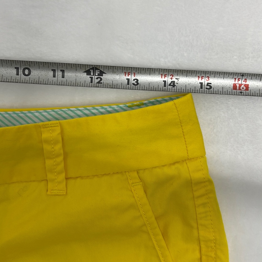 J. Crew Chino Broken-In Shorts Yellow Sz 2 - Picture 6 of 8